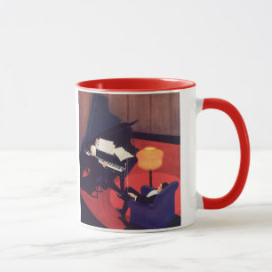 Mug Joueur de piano Pianiste de salon de musique Art D