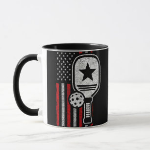 Mug Joueur de Pickleball - Pickleball Drapeau Américai