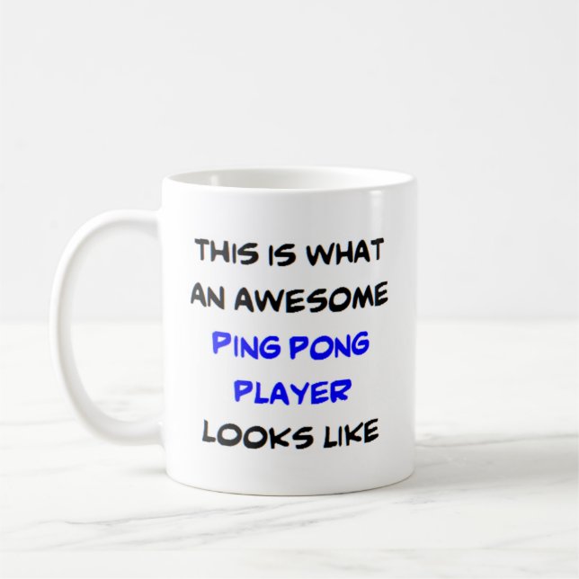 Mug joueur de ping-pong, génial (Gauche)