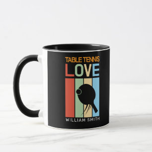 Mug Joueur de ping-pong personnalisé moderne Nom de co