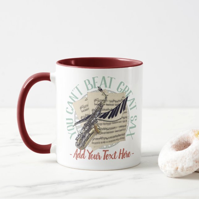 Mug Joueur de saxophone drôle (Avec donut)