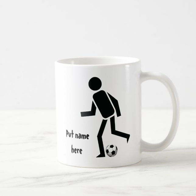 Mug Joueur de soccer et balle cadeau personnalisé (Droite)