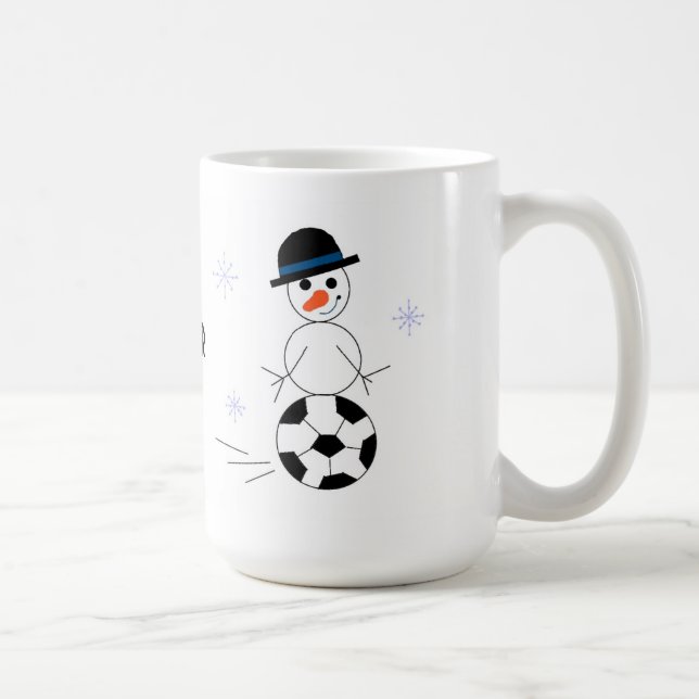 Mug Joueur de soccer Snowman (Droite)
