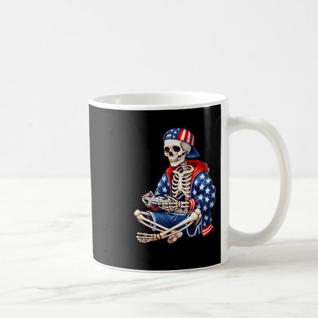 Mug Joueur de squelette 4 juillet jeu vidéo jeu garçon (Droite)