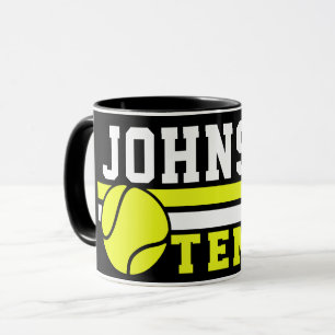 Mug Joueur de tennis NOM Ball Jeu court personnalisé