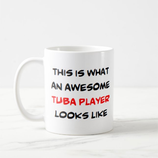 Mug joueur de tuba, génial (Gauche)