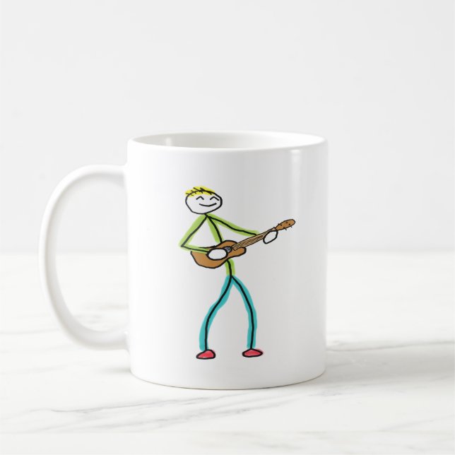 Mug Joueur de Ukulélé en Bâtonnet (Gauche)