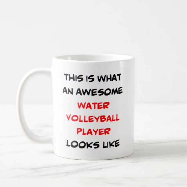 Mug joueur de volley-ball aquatique, génial (Gauche)