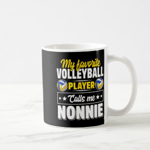 Mug Joueur de volley-ball préféré appelle la mère nonn