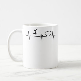 Mug Joueur de volley Battement de coeur Équipe de voll