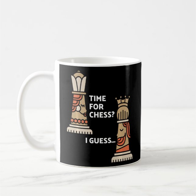 Mug Joueur d'échecs Échecs King & Queen Temps pour les (Gauche)