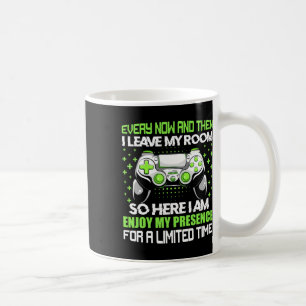 Mug Joueur drôle de temps en temps je quitte ma salle