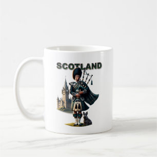 Mug Joueur écossais de Bagpipe avec Scottish Terrier