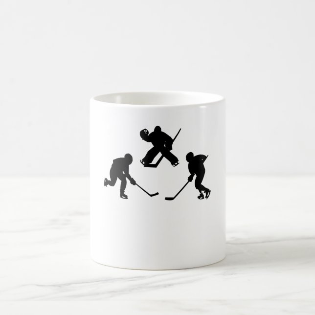 Mug Joueur en bâton de hockey sur glace silhouette cad (Centre)