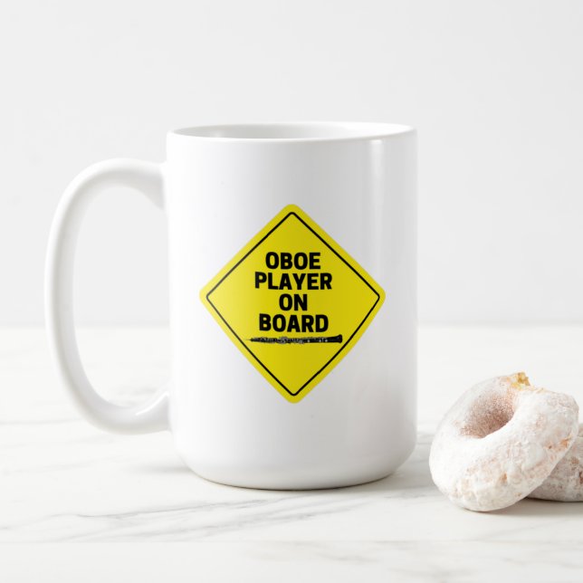 Mug Joueur en boite à bord Oboist Funny (Avec donut)