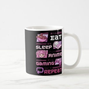 Mug Joueur Jeux vidéo Drôle Manger Dormir Anime Jeux