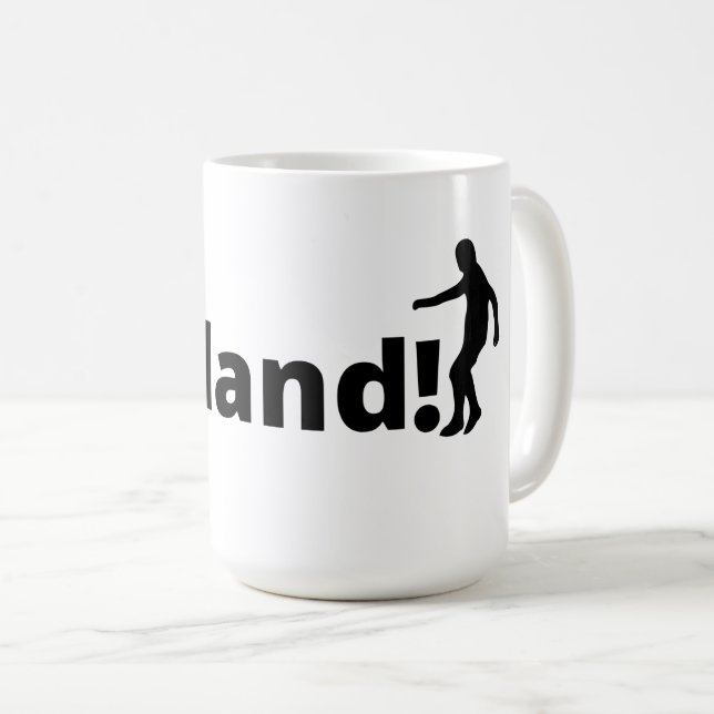 Mug Joueur néerlandais de football utilisant point com (Devant droit)