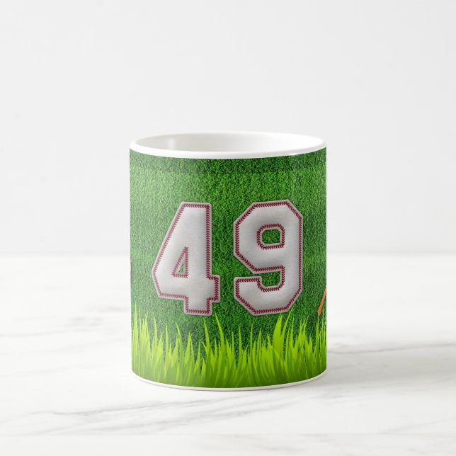 Mug Joueur numéro 49 - points frais de base-ball (Centre)