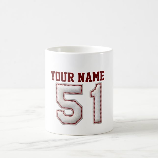 Mug Joueur numéro 51 - points frais de base-ball (Centre)