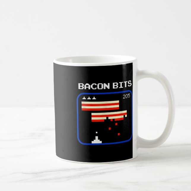 Mug Joueur vidéo 8 bits Bacon Retro Geek Nerd (Droite)