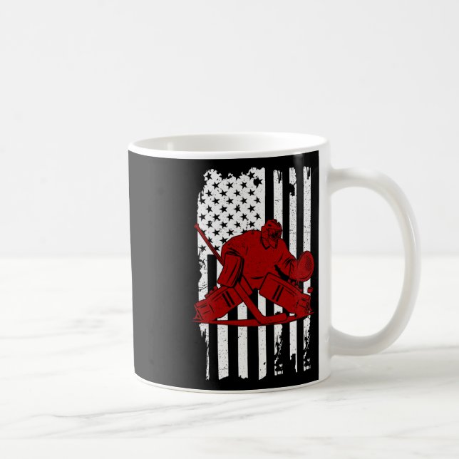 Mug Joueur vintage de hockey américain - Drapeau améri (Droite)
