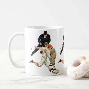 Mug Joueurs de baseball sportifs vintage en sécurité a