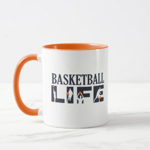 Mug Joueurs de basket-ball avec boule orange