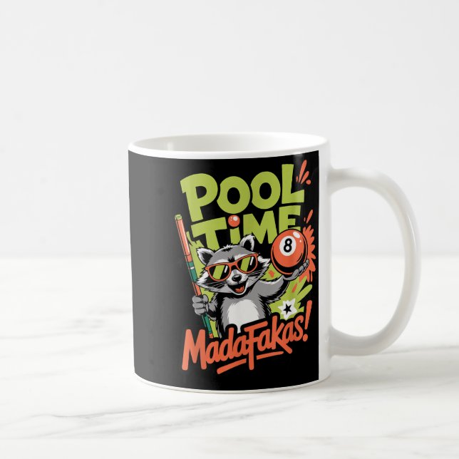 Mug Joueurs de billard Madafakas drôles de ratons lave (Droite)