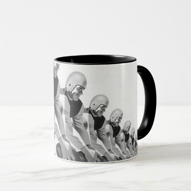 Mug Joueurs de football vintage, Quarterback (Devant droit)