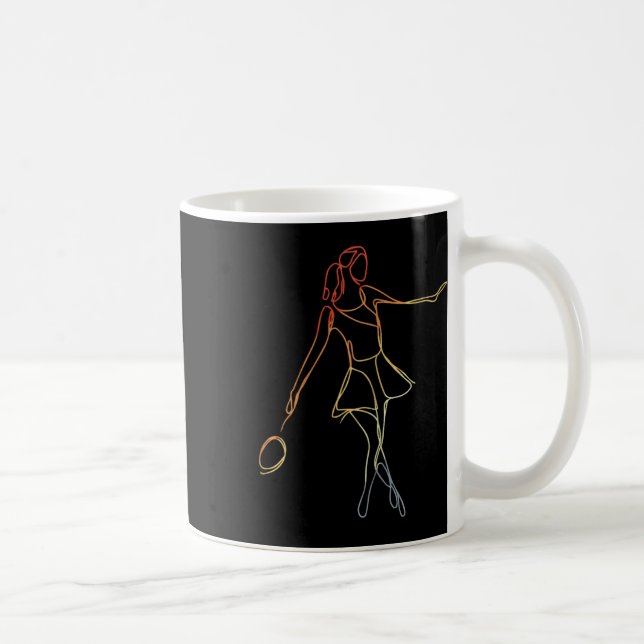 Mug Joueuse de badminton Sketch Shuttle Jeu Pour Gi (Droite)