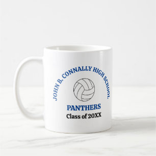 Mug Joueuse de volley-ball personnalisée au lycée bleu