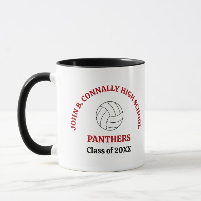 Mug Joueuse de volley-ball personnalisée au lycée roug (Gauche)