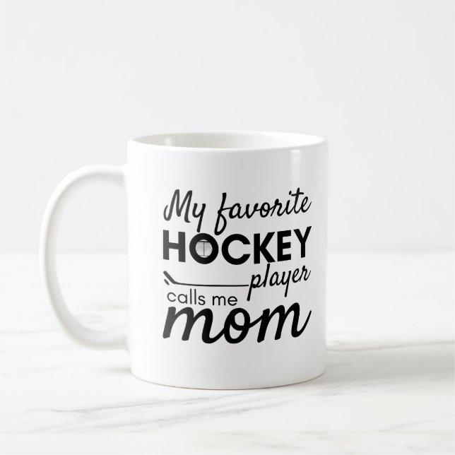 Mug Joueuse favorite de la mère de hockey noir (Gauche)