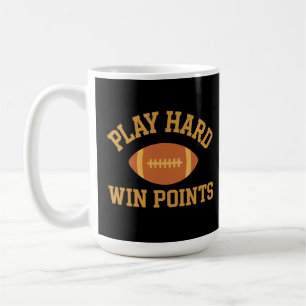 Mug Jouez dur, gagnez des points Jour de sport rétro