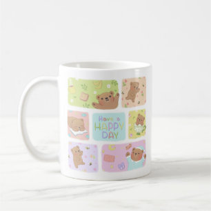 Mug Jouez Un Joyeux Jour : Joli Teddy Bear Illustratio