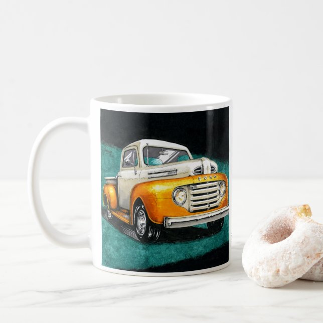 Mug Jour 16 d'Inktober 2018 - camion classique des (Avec donut)
