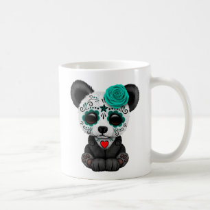 Mug Jour bleu de l'ours panda mort de crâne de sucre