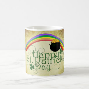 Mug Jour classique de St. Patricks Arc-en-ciel/Pot de