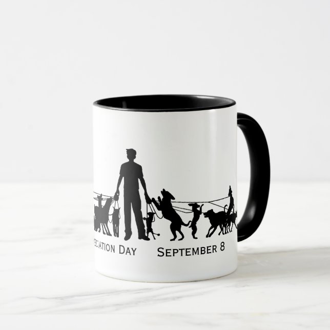Mug Jour d'appréciation de la marcheuse de chien Silho (Devant droit)