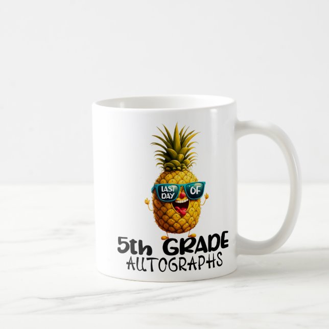 Mug Jour de 5e année Autographe Graduation Garçons Fil (Droite)