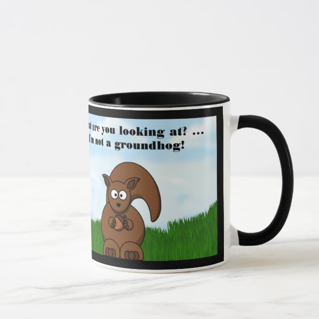 Mug Jour de Groundhog heureux avec l'humour drôle (Droite)