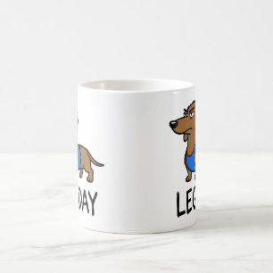 Mug Jour de jambes Teckel Humour de gym Chien drôle Fi