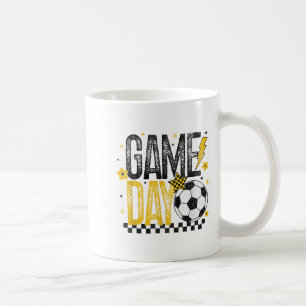 Mug Jour de jeu Retro Saison de football noir & Ja