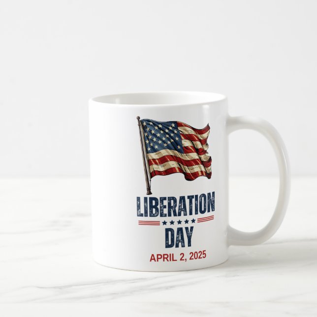 Mug Jour de la libération du drapeau patriotique améri (Droite)