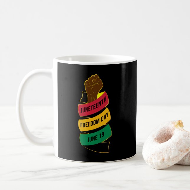 Mug Jour de la Liberté - Histoire noire (Avec donut)