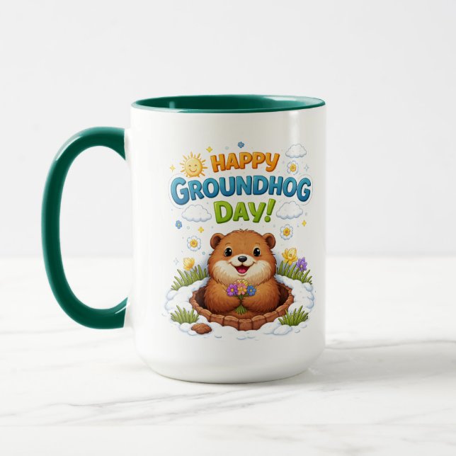 Mug Jour de la marmotte cool Marmotte | Drôle de févri (Gauche)