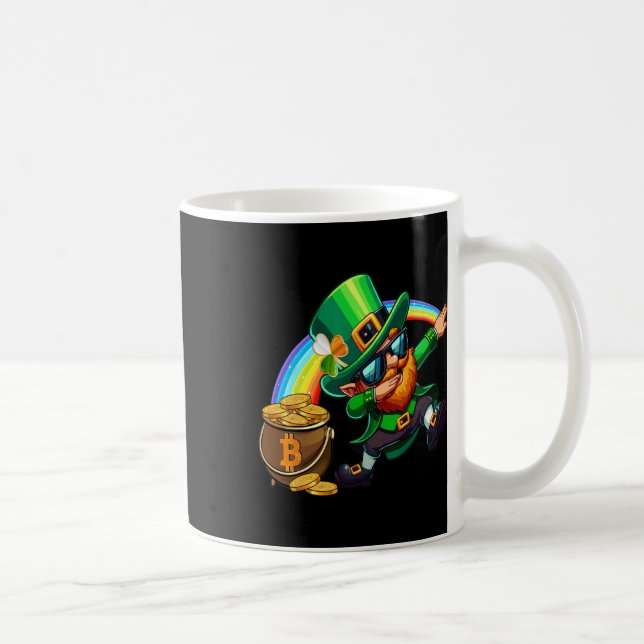 Mug Jour de la Saint Patrick Dabbing Bitcoin Rainbow L (Droite)