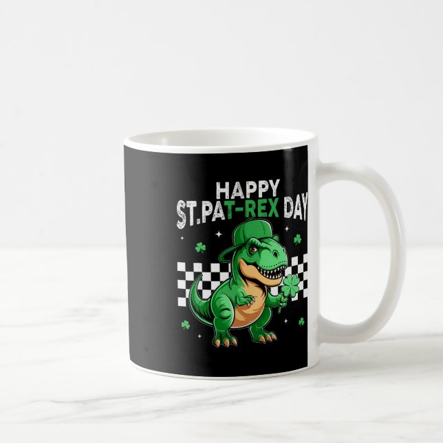 Mug Jour de la Saint-Patrick de dinosaure Joyeux jour  (Droite)