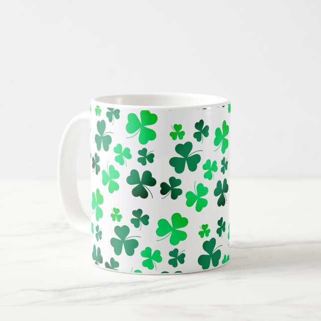 Mug Jour de la Saint Patrick de printemps vert irlanda (Devant gauche)