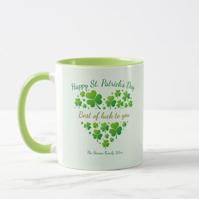 Mug Jour de la Saint-Patrick Shamrock Cadeau I Meilleu (Gauche)
